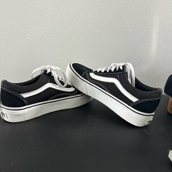 Vans Black and White Old Skool Shoes - Picture 3 of 6